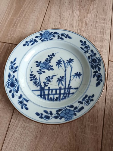 Assiette porcelaine bleu - ,