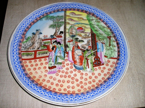 Grande assiette décor - grande, assiette-
